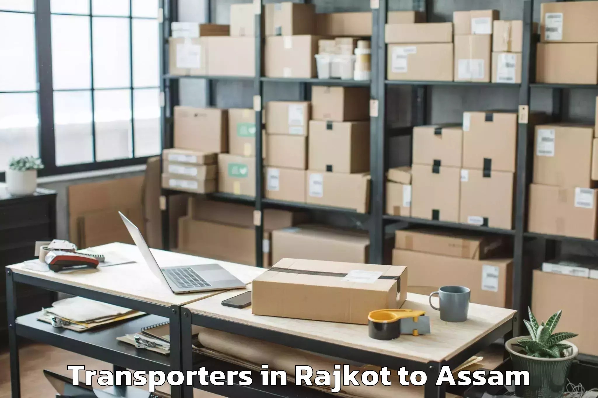 Book Rajkot to Boko Transporters Online